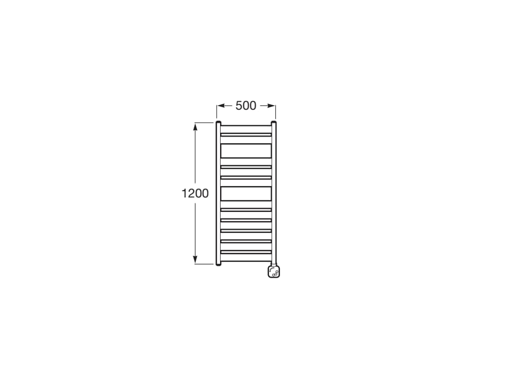 Roca - Toallero electrico Hotels 1200 mm Cromado A815503001