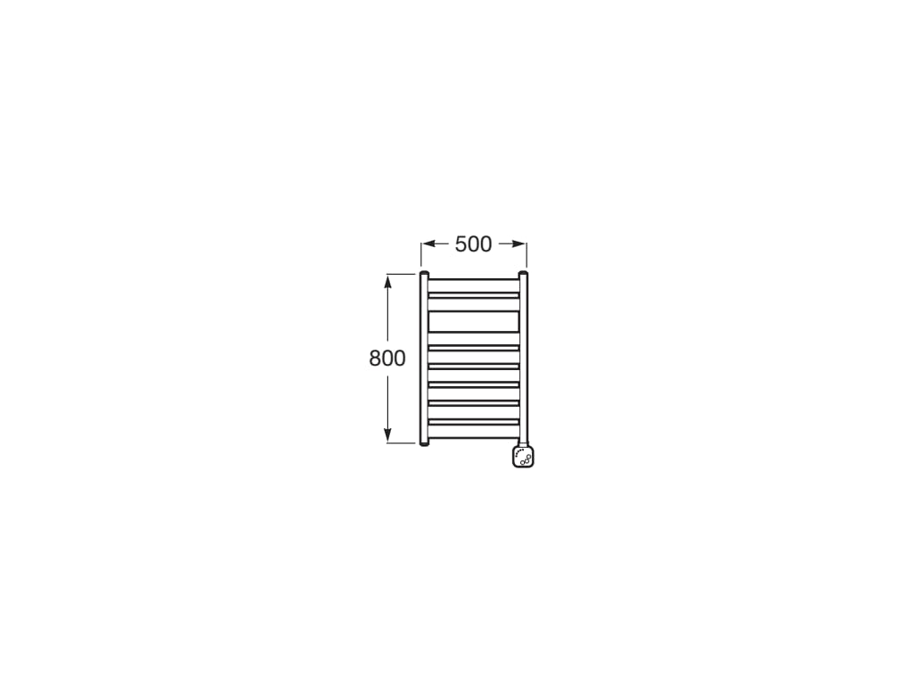 Roca - Toallero electrico Hotels 1200 mm Cromado A815503001