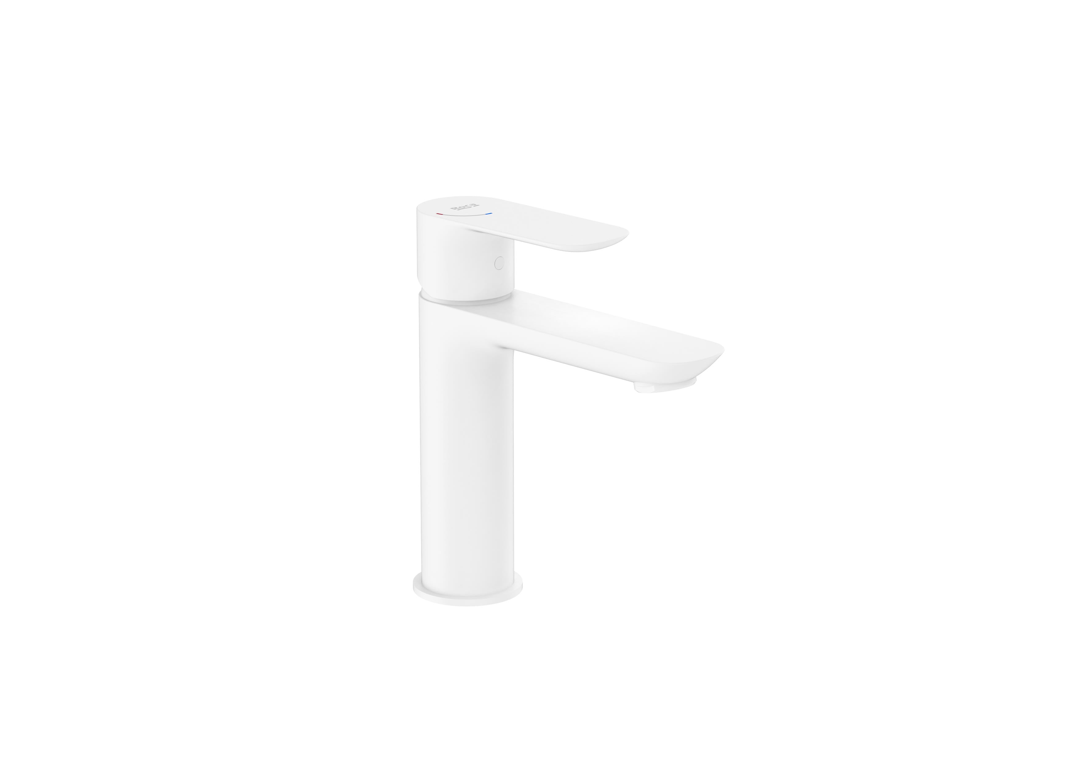 Roca - Mezclador monomando para lavabo con cuerpo liso Blanco Mate Cala A5A326EB00