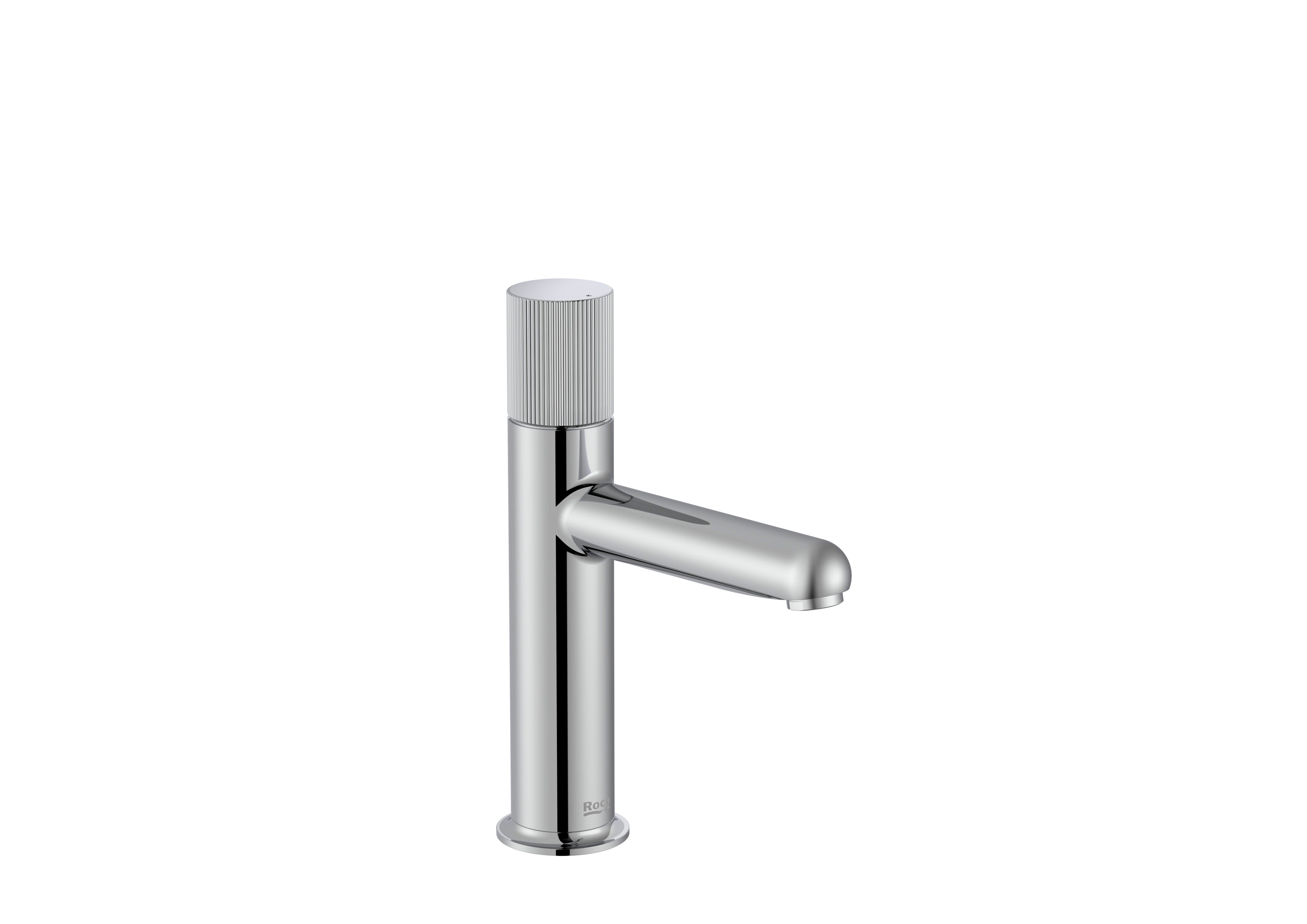 Roca - Mixer Monomando of Smooth Body for sink with chrome stripes, Nu