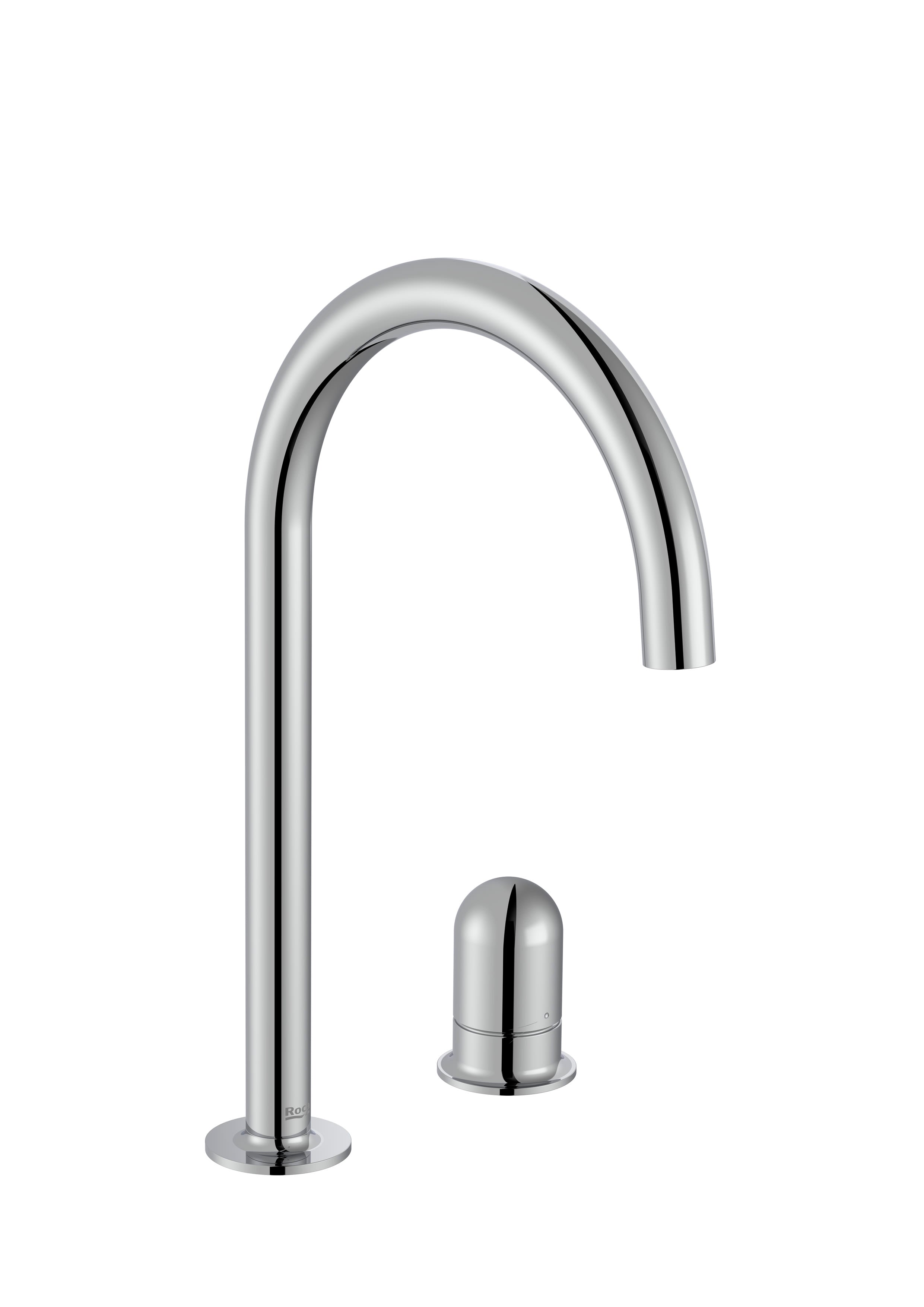 Roca - Mezclador monomando para lavabo con maneta de repisa  Dome Cromado, Nu A5A3W3FC00