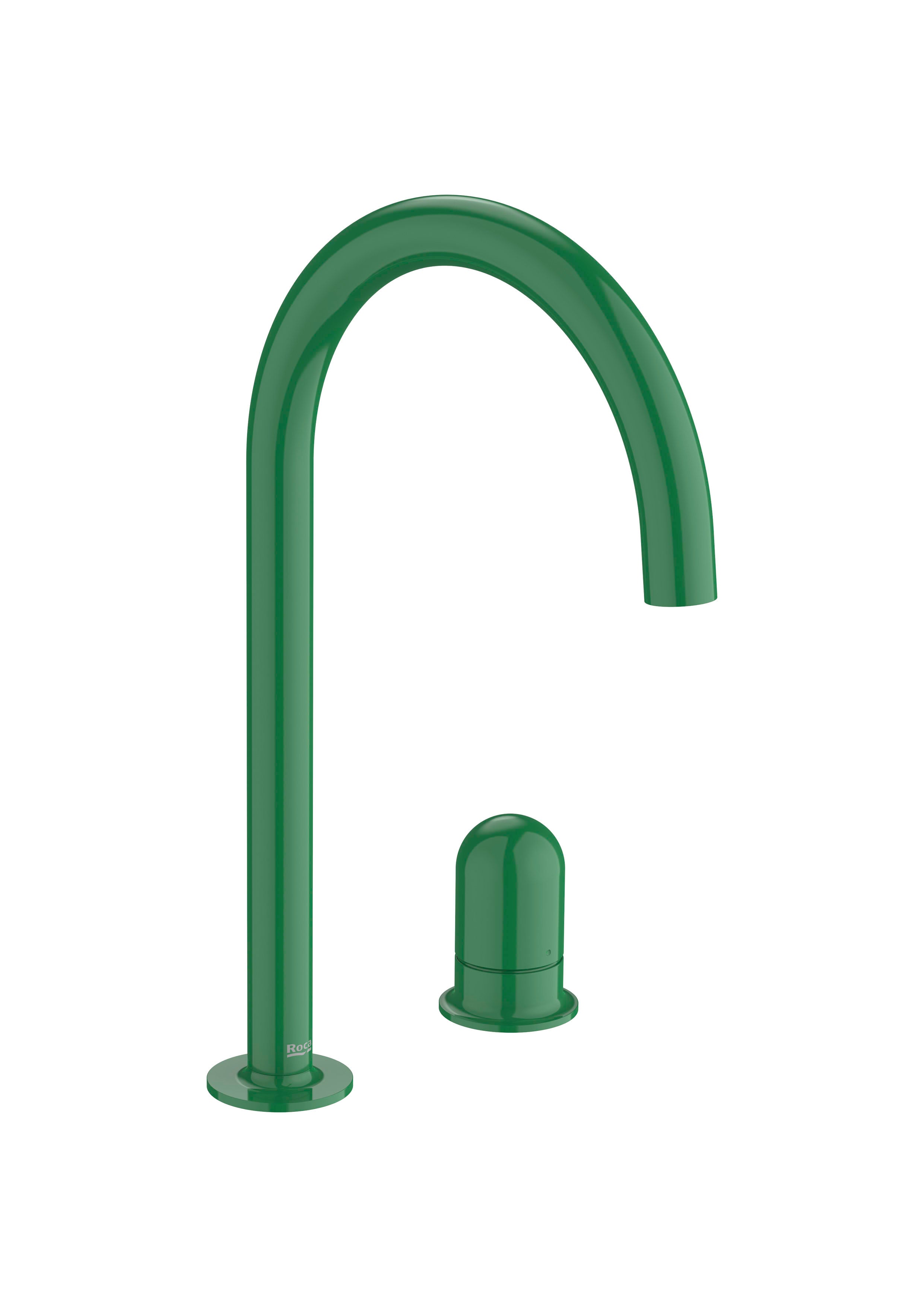 Roca - Mezclador monomando para lavabo con maneta de repisa  Dome Verde Menta, Nu A5A3W3FP20