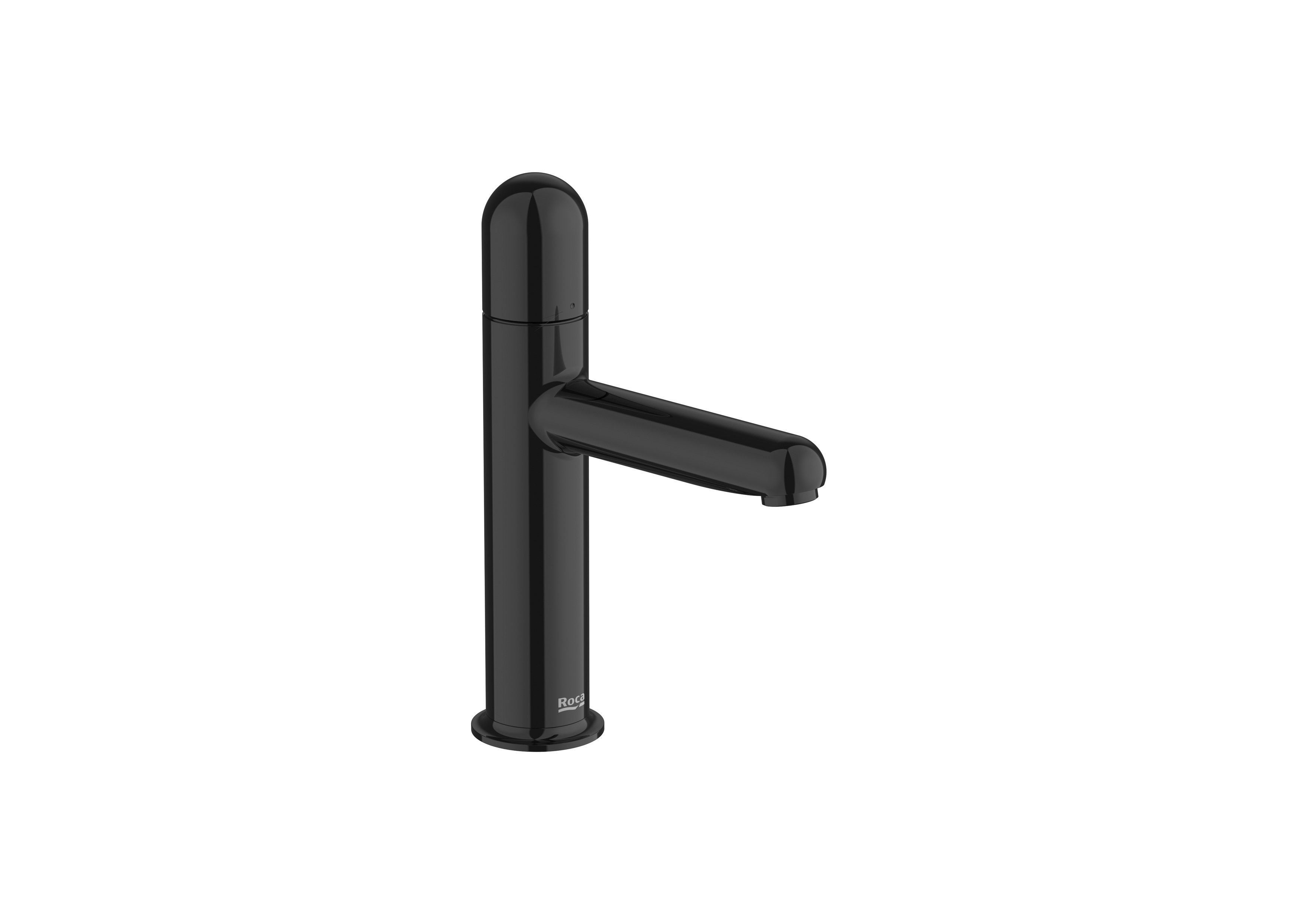 Roca - Mezclador monomando de cuerpo liso para lavabo con maneta Dome Negro Titanio, Nu A5A3Y3FCN0