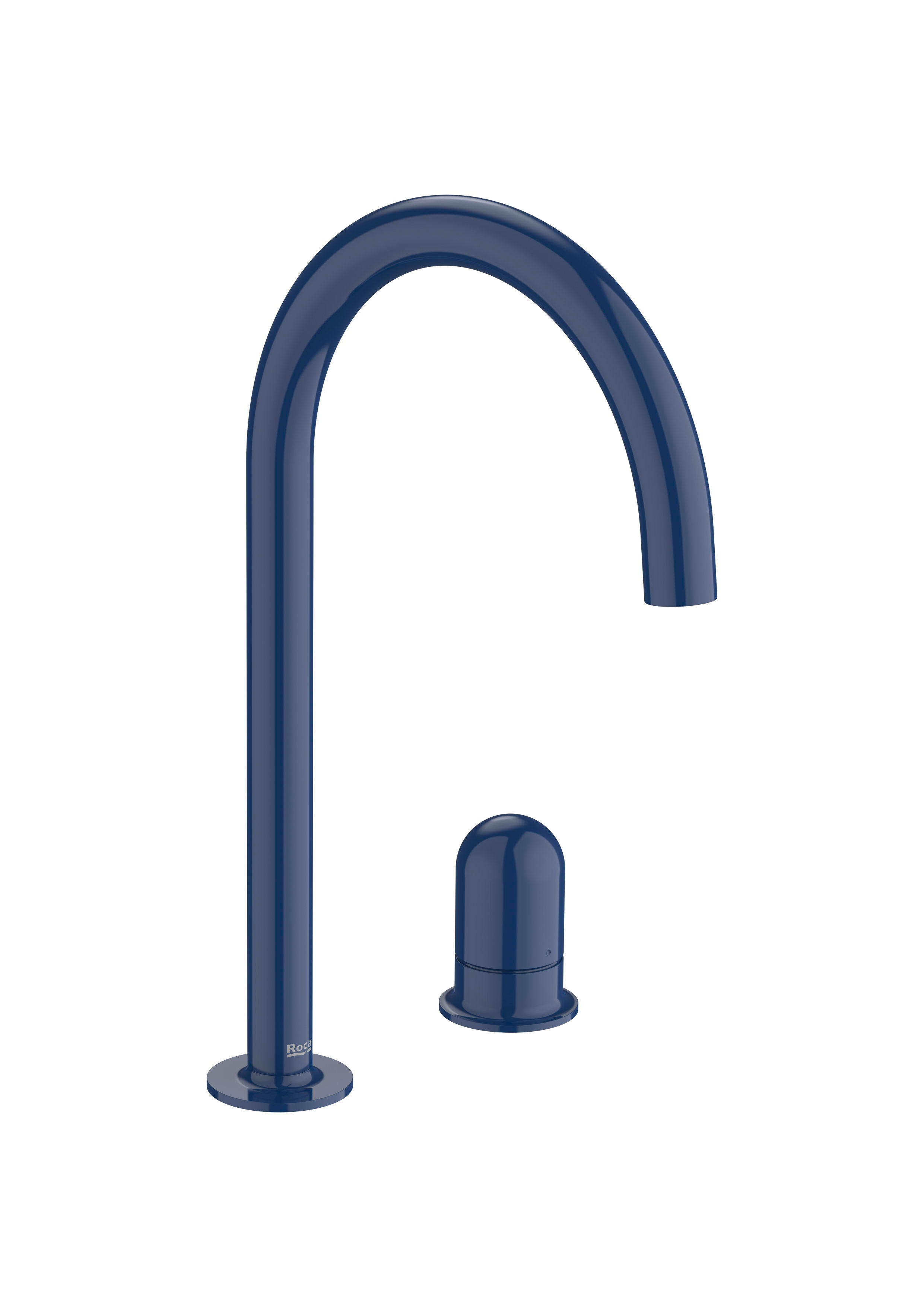 Roca - Mezclador monomando para lavabo con maneta de repisa  Dome Azul Cobalto, Nu A5A3W3FP00