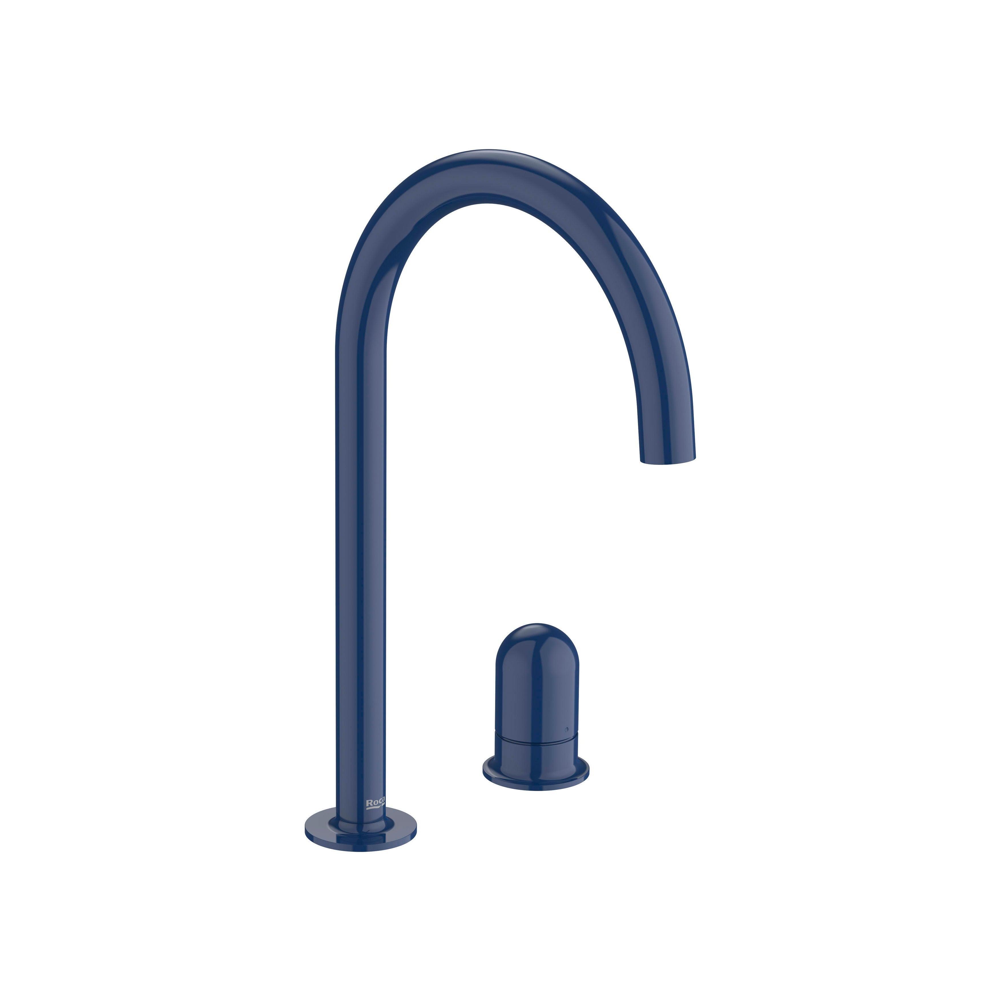 Roca - Mezclador monomando para lavabo con maneta de repisa  Dome Azul Cobalto, Nu A5A3W3FP00