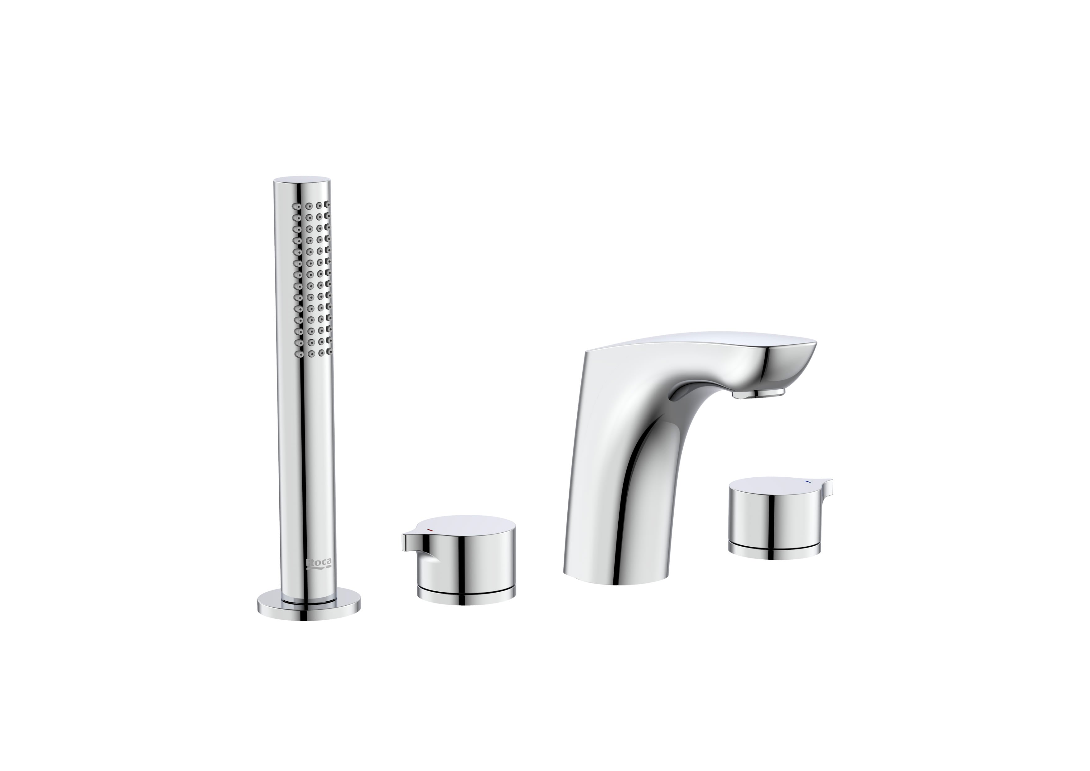 Roca - Griferia for bathroom -ducha with Central Caño of 130mm, hand and flexible shower of 1.70m, A5A183ac00 badge