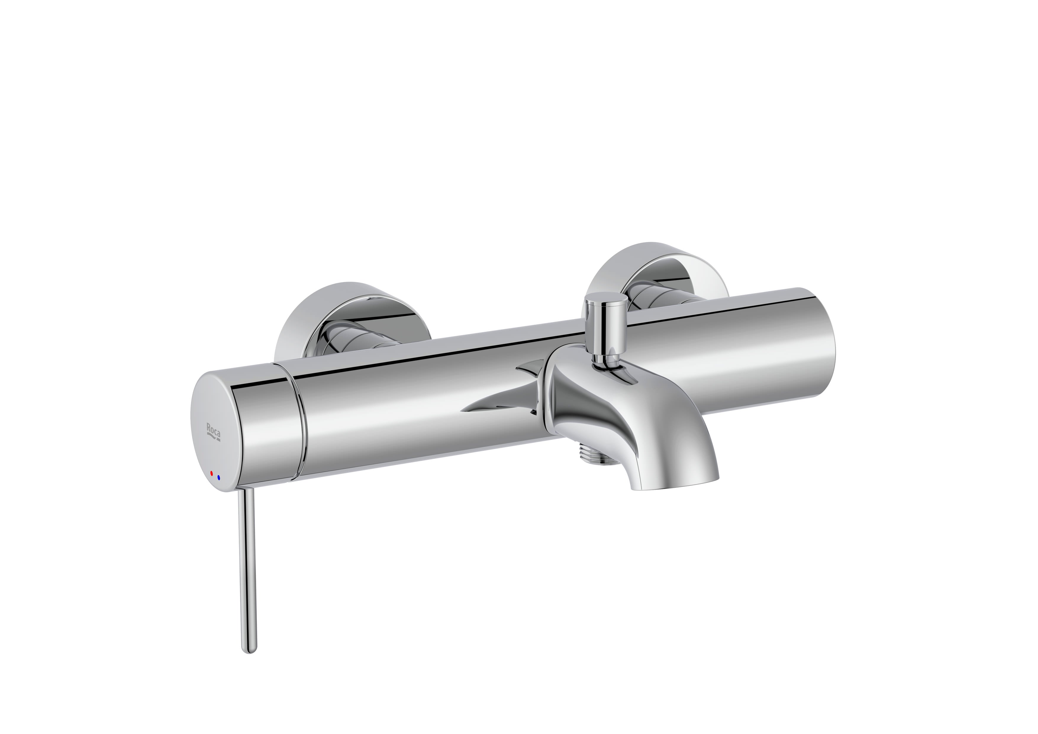 Roca - External Group for bathroom -ducha with automatic investor with chromed pin handle, NU A5A023FC00