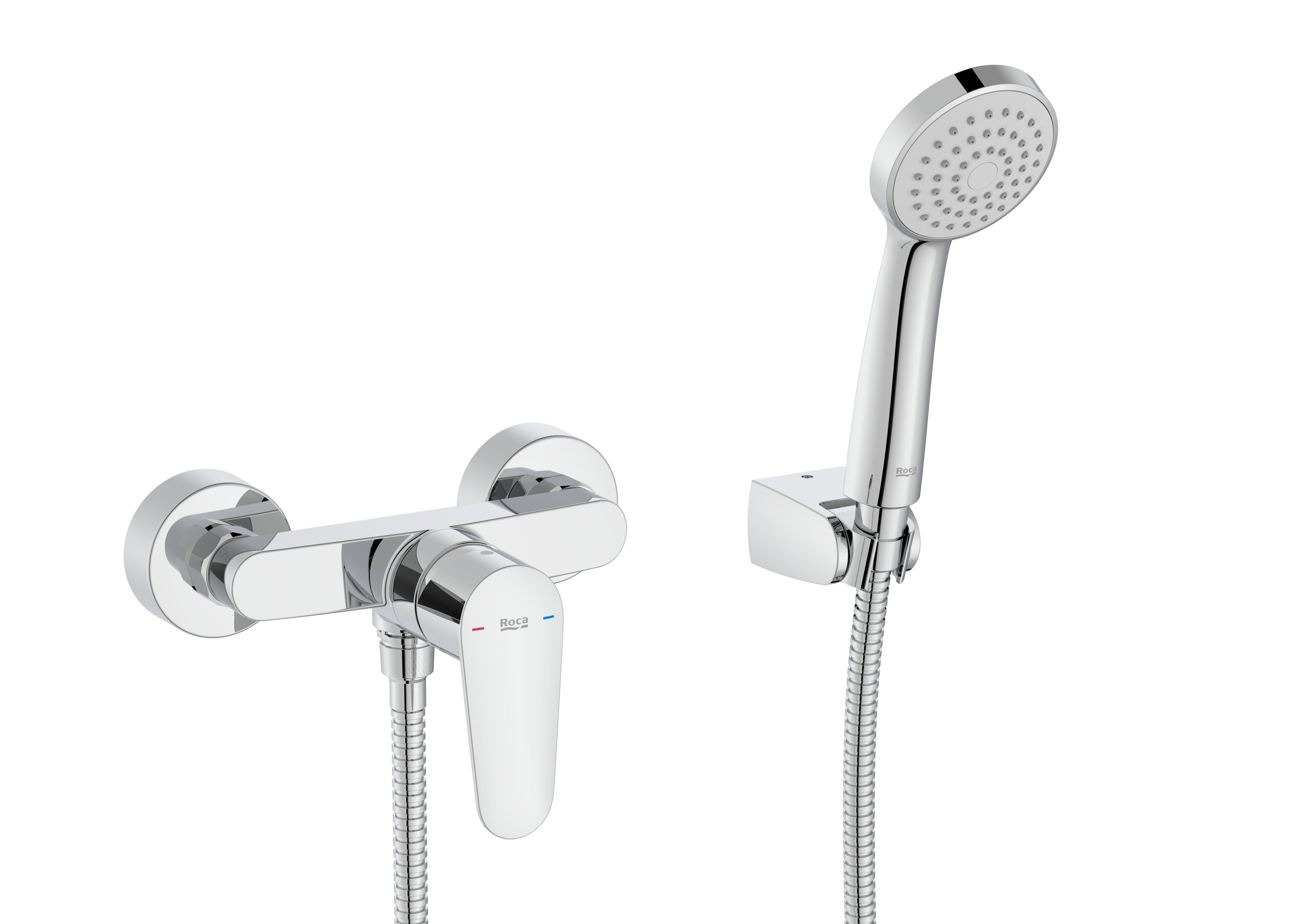 Roca - Mixer monomando exterior for shower with hand shower Victoria Plus A5A204FC00