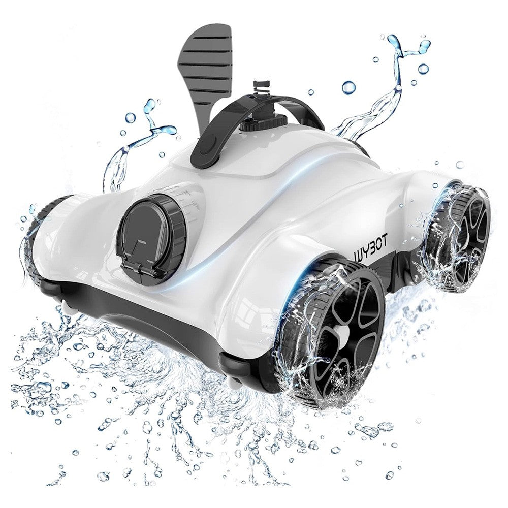 Wybot - Limpiafondos Piscina Automático con Motor Dual, 3 Funciones de Temporización,  Filtro Fino de 180 μm