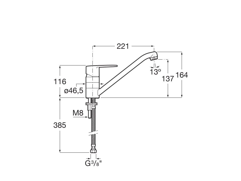 Roca - Mezclador monomando para cocina con caño giratorio Victoria Plus A5A894FC00