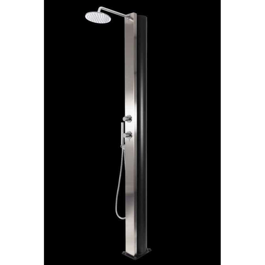 CRM - Bora stainless steel solar shower MONOMANDO + HAND SHAKE