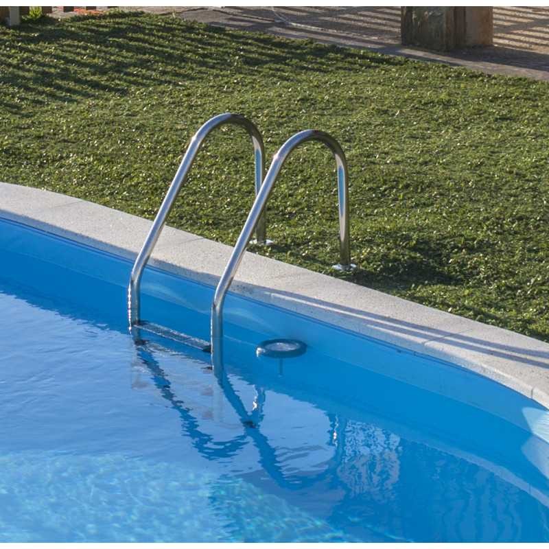 Gre - escada para piscina queimada 3 etapas