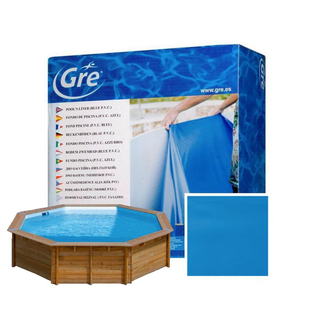 Gre - Liner para piscina de madera circular Sunbay