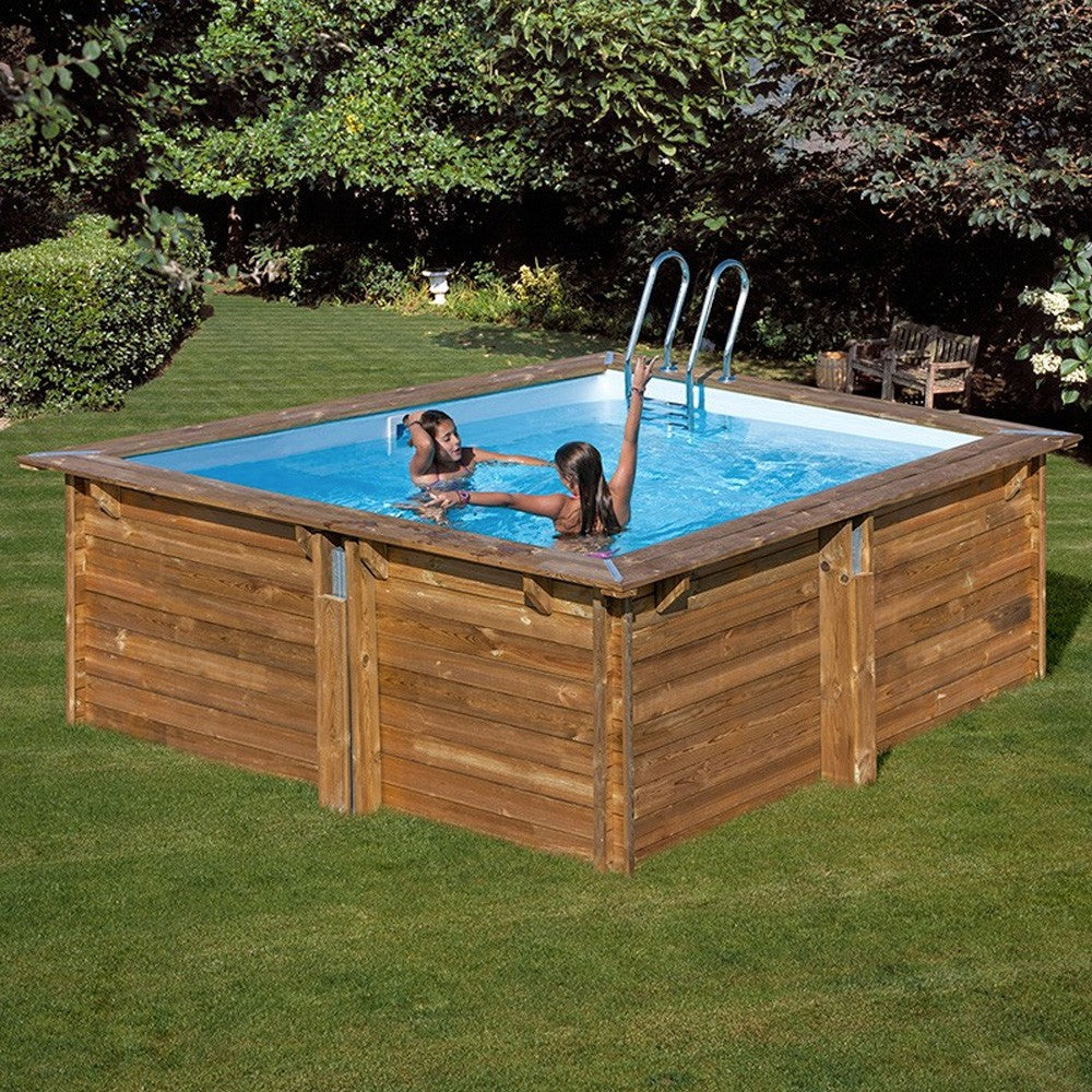 Gre - Piscina em madeira Sunbay Carra quadrado 305x305x119