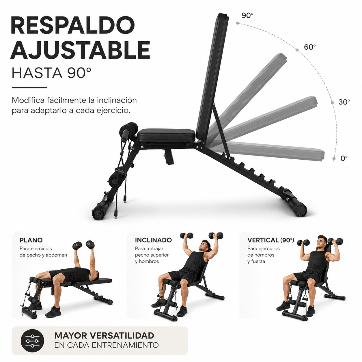 Opvouwbare krachttrainingsbank 120 Kg