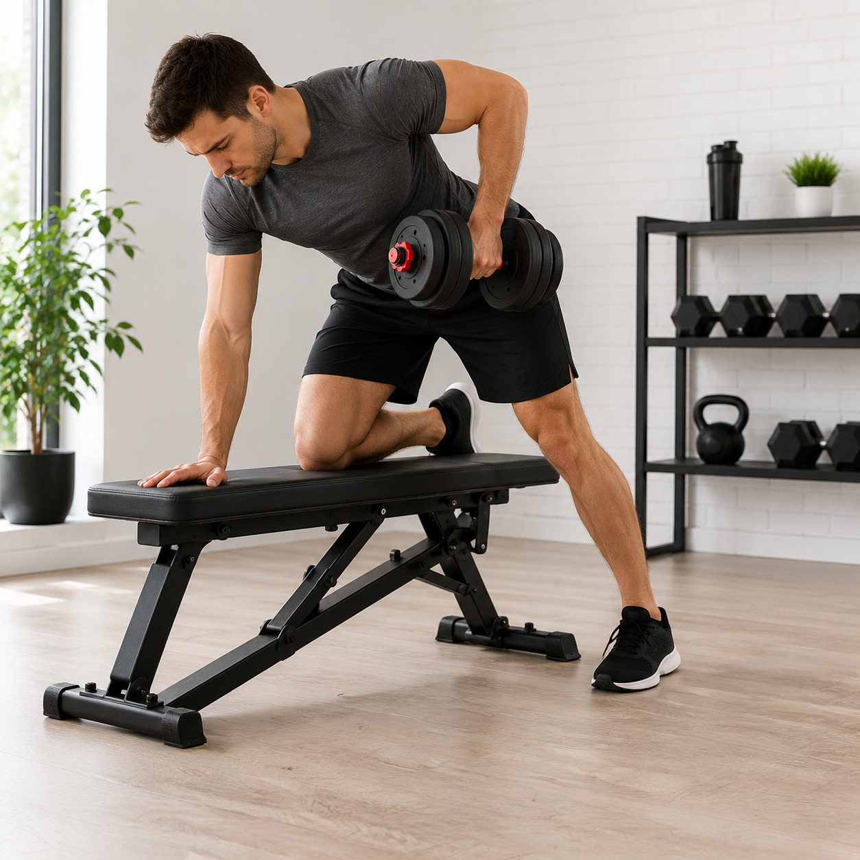 Halteres Ajustáveis com Barra Multifunções 30 Kg