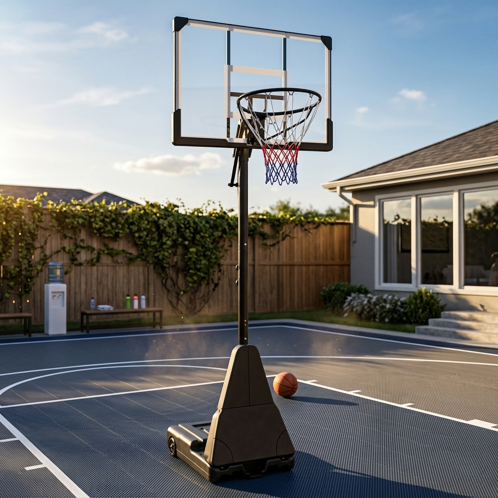 Canasta de Baloncesto Exterior Regulable 2,45-3,1 m con ruedas