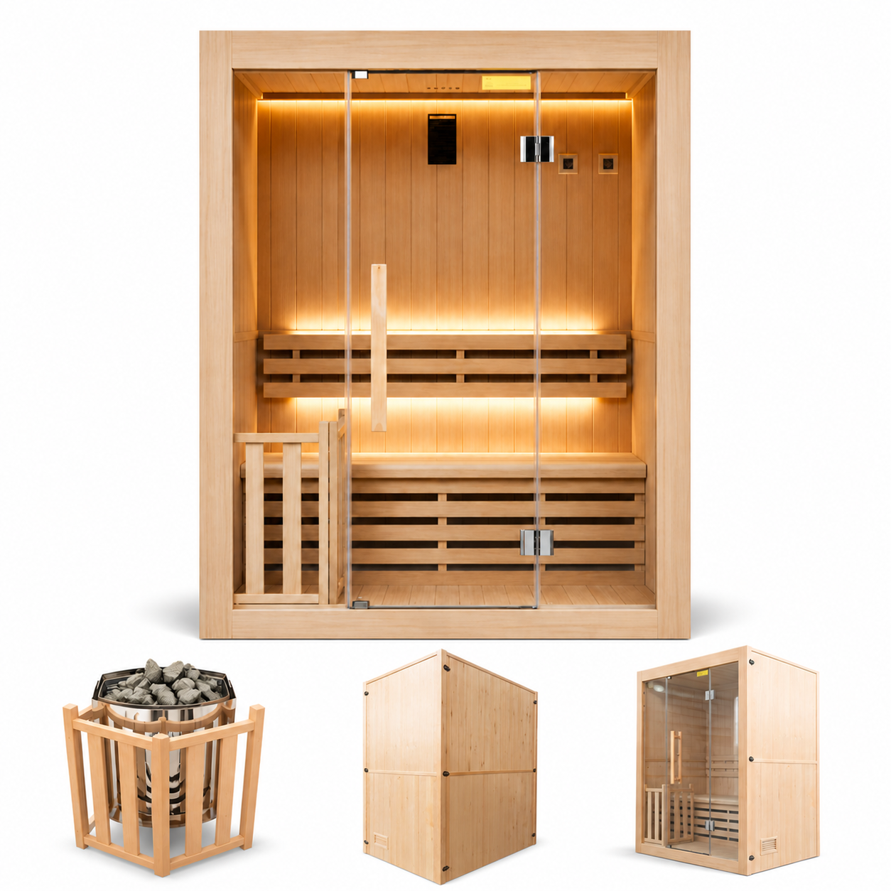 Nix Spa - Sauna tradicional 3 plazas vapor 3,5kW