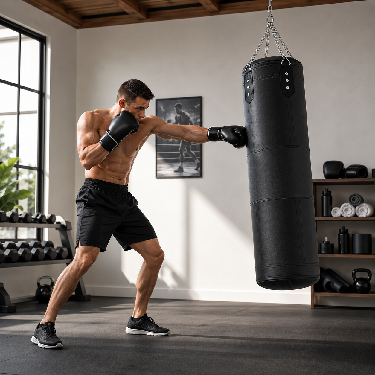 Saco de Boxe PU 120 Por 40 Cm Corrente Reforçada