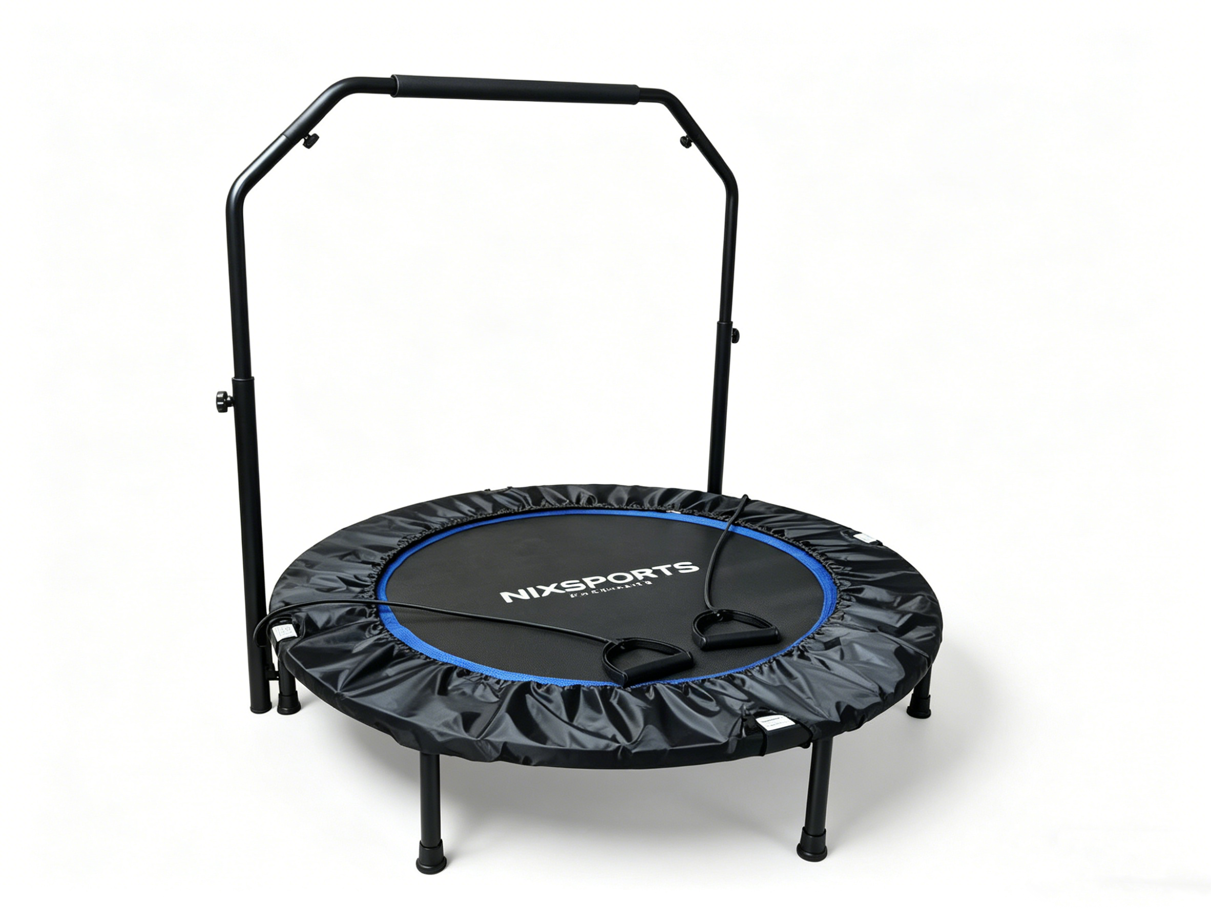 3-in-1 Fitness-Trampolin mit verstellbarer Stange und Widerstandsbändern