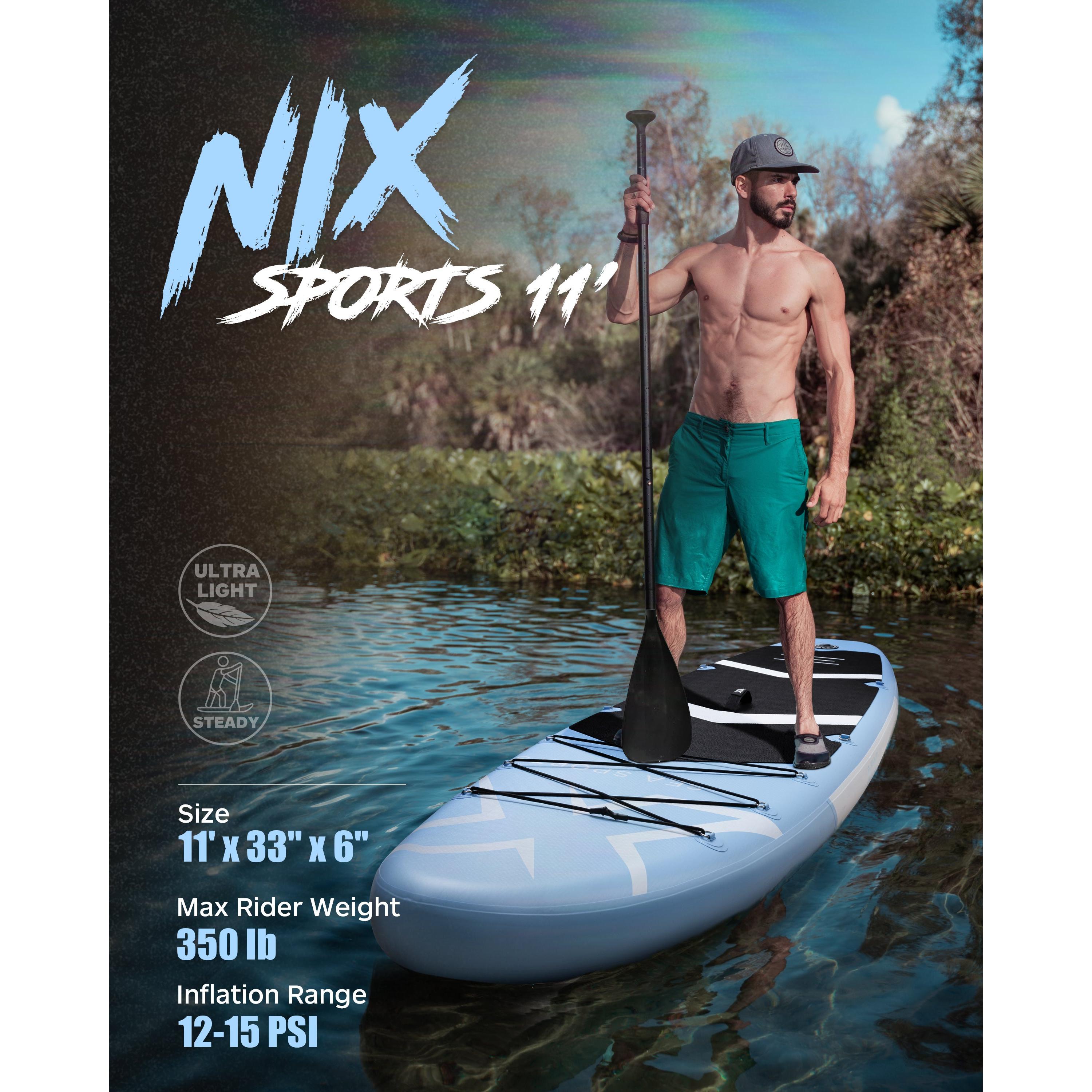 Nix Sports – Tavola da paddle gonfiabile 11" blu