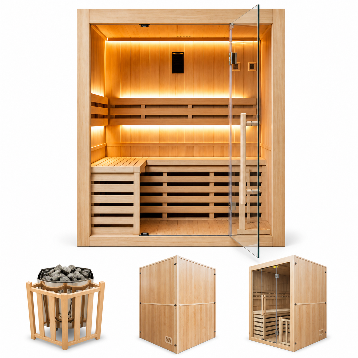 Nix Spa - Sauna tradicional 4 plazas vapor 4,5kW