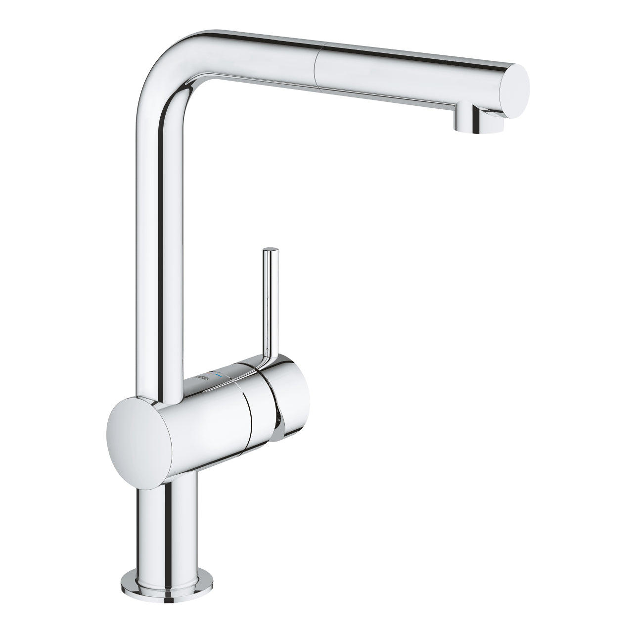 Grohe - Minta Monomando Kitchen Tap avec une forme de décalage chromé amovible en L