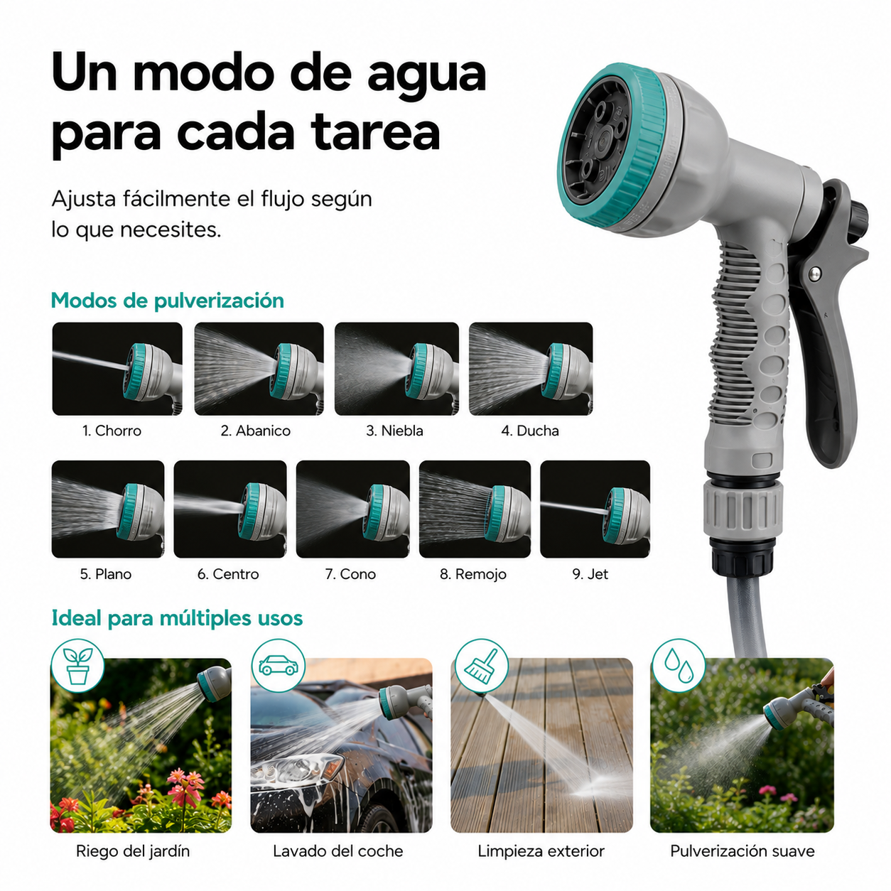 Enrollador Automático De Manguera 30 m Con Soporte De Pared