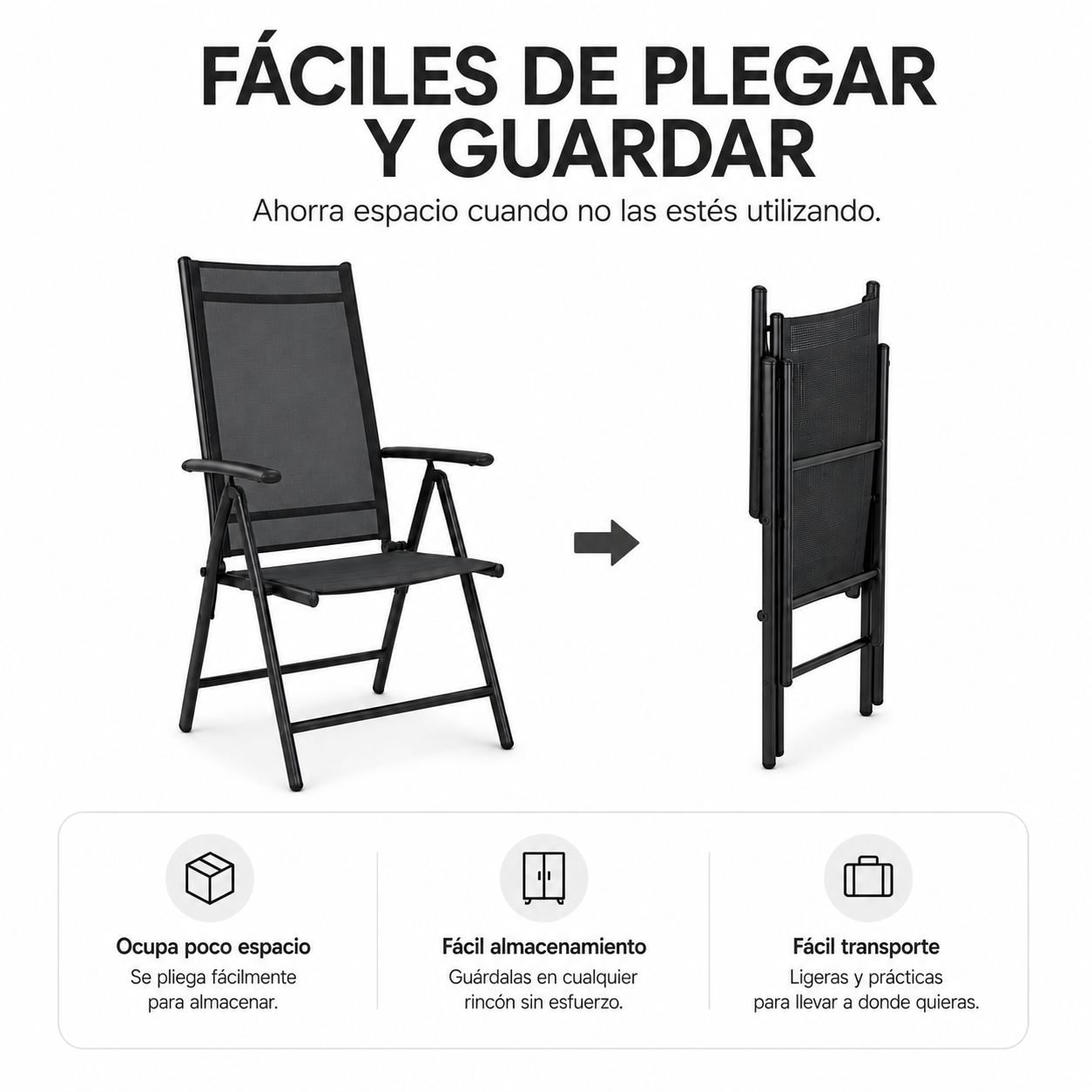 Sedie Pieghevoli Da Giardino Set Da 2 Alluminio Antracite Con Seduta Tessile