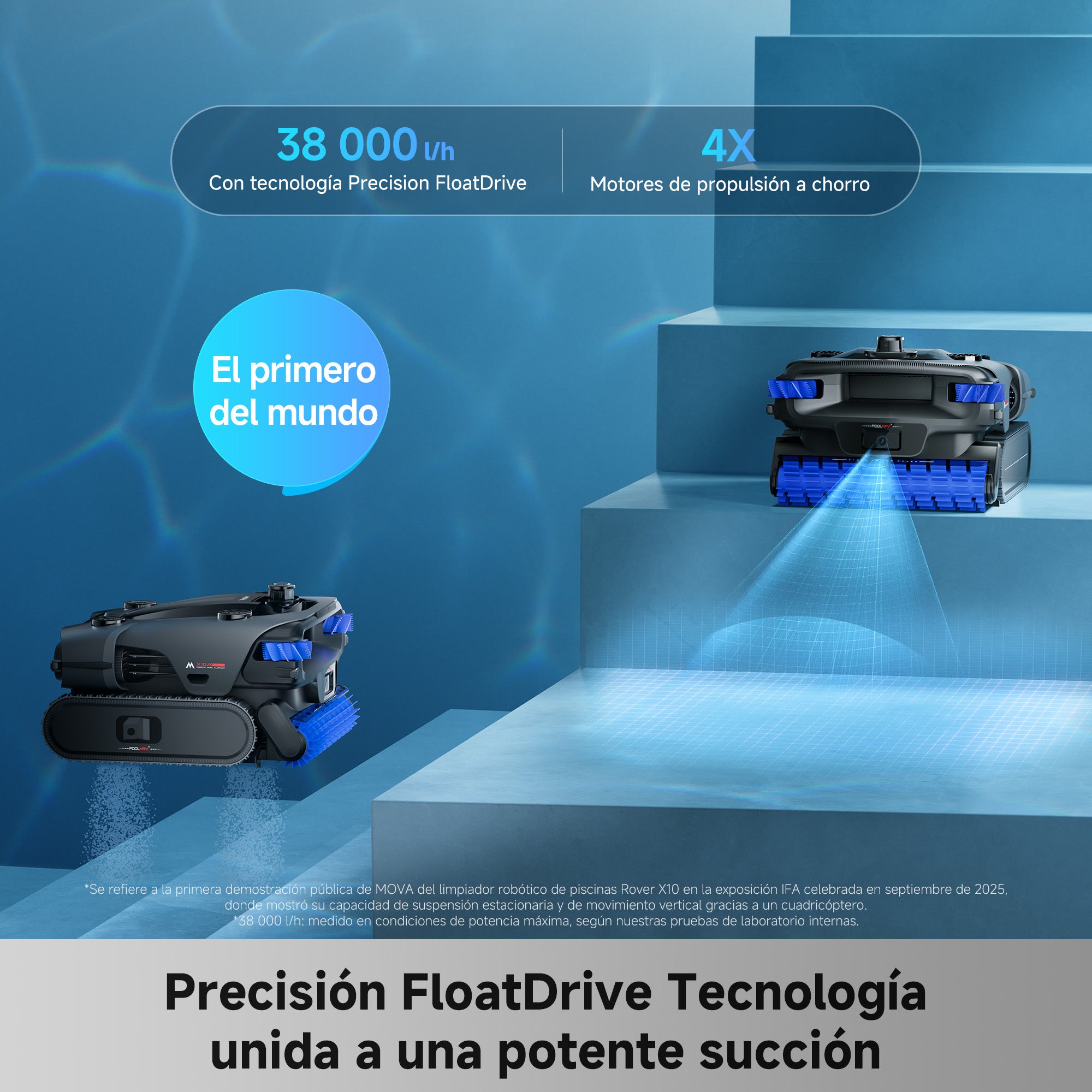 Mova - Rover X10 robot piscine sans fil