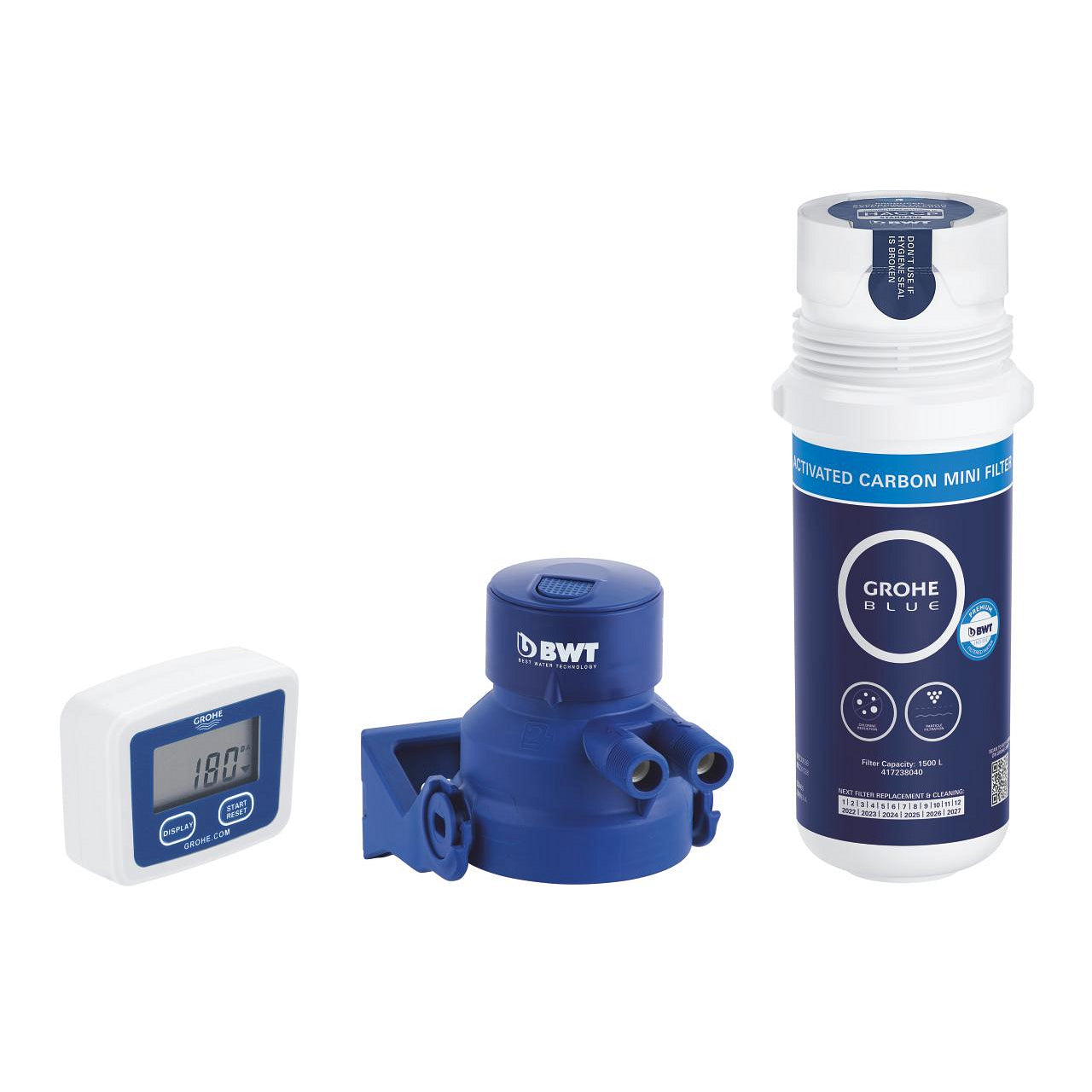 Grohe - Kit de partida azul filtro de carbono ativo