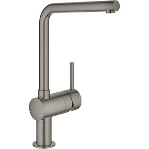 Grohe - Grifo de fregadero Minta Hard Graphite cepillado