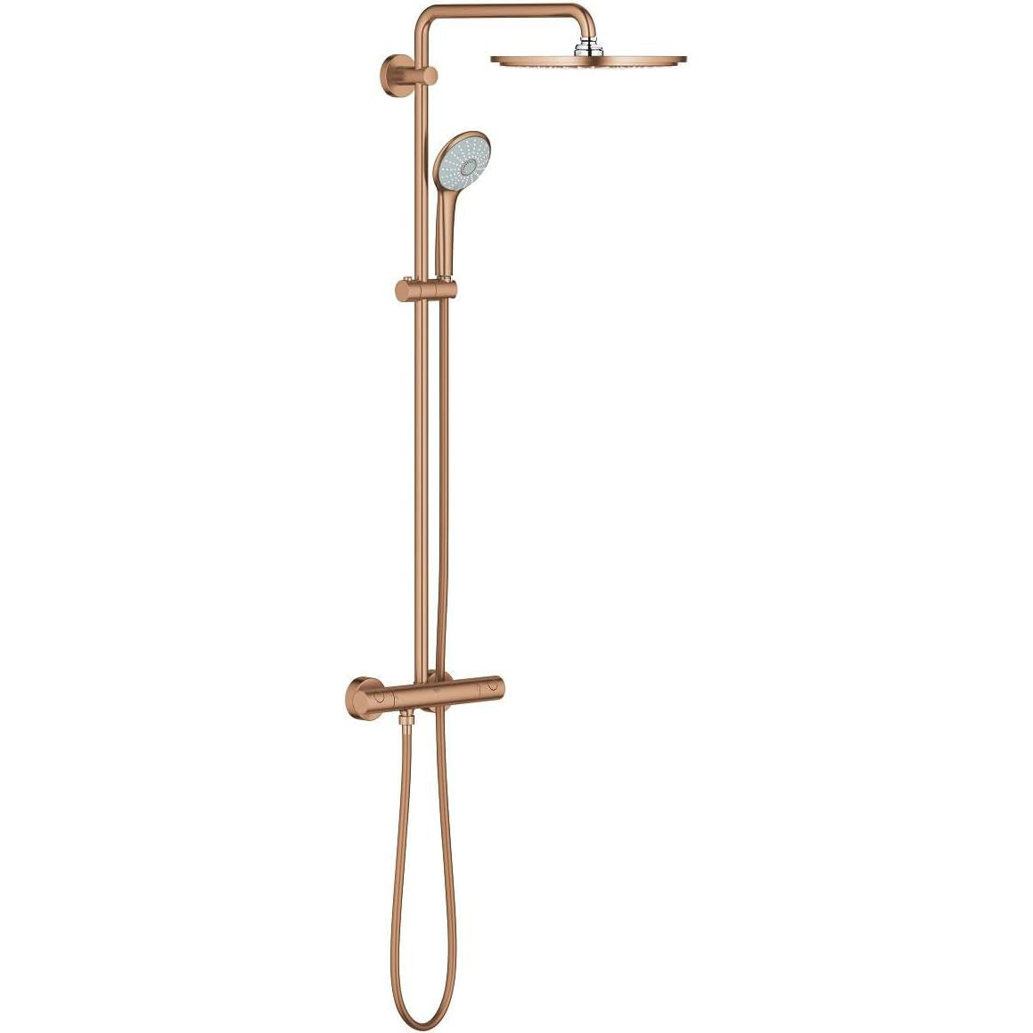 Grohe - Conjunto de ducha Euphoria con termostato 31 cm Warm Sunset cepillado