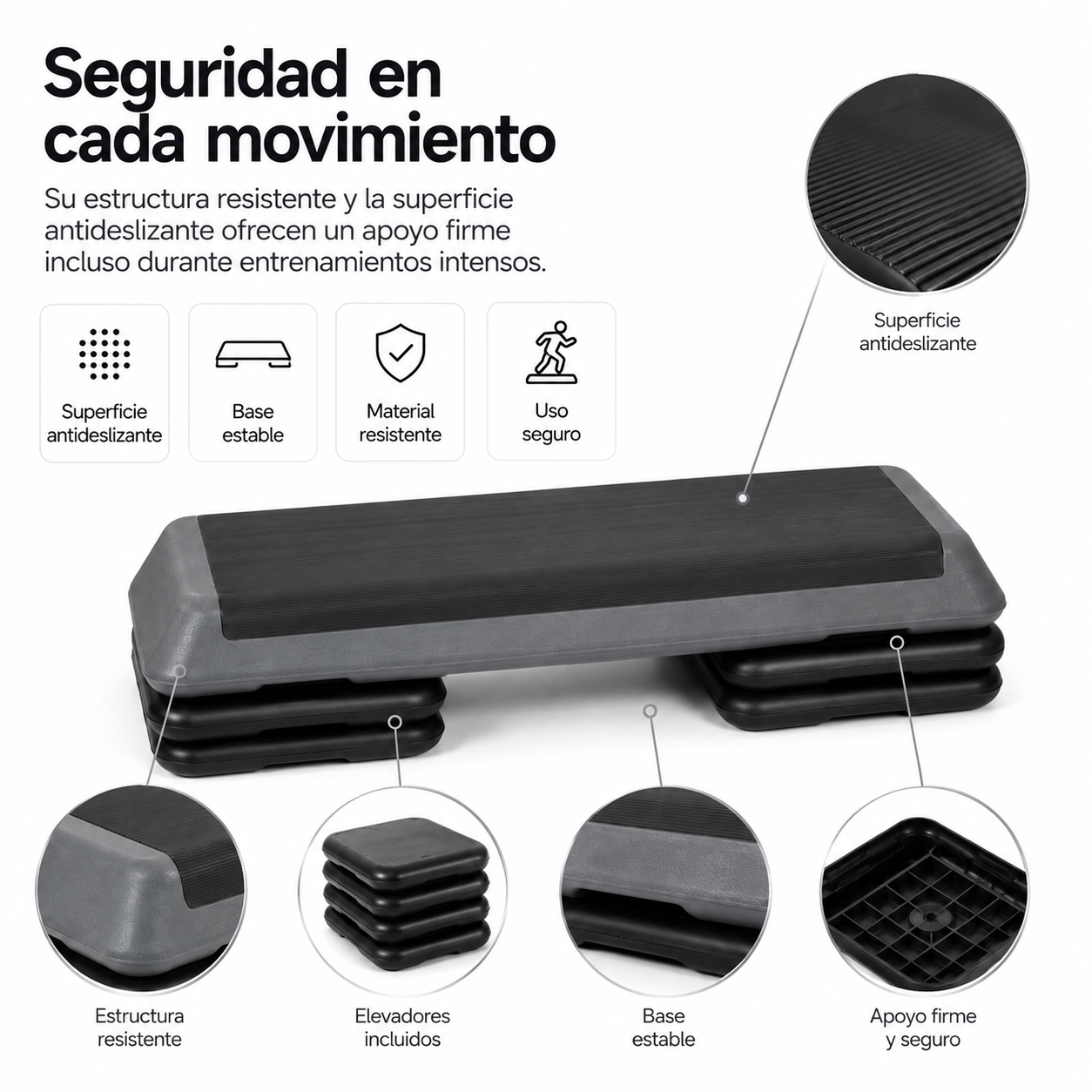 Banco Step Aeróbico Ajustável Antiderrapante