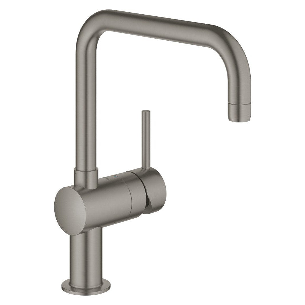 Grohe - Grifo de fregadero Minta Hard Graphite cepillado