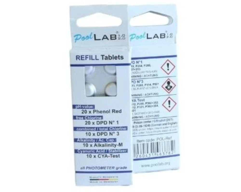 Paquete de recambio de pastillas para fotómetro PoolLAB 1.0 / PoolLab 2.0