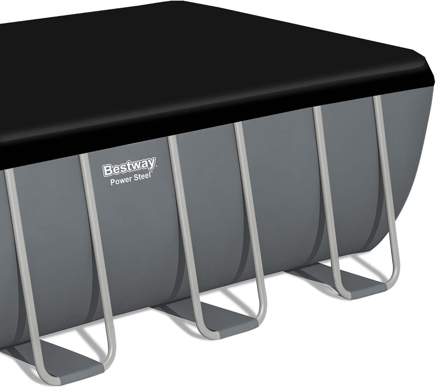 Bestway – Power Steel aufstellpool rechteckiger (282 × 196 × 84 cm)