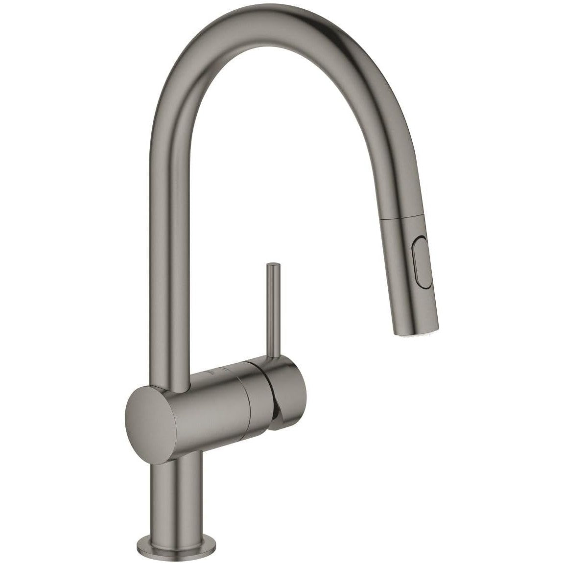 Grohe - Grifo de fregadero Minta con ducha extraíble  Hard Graphite cepillado