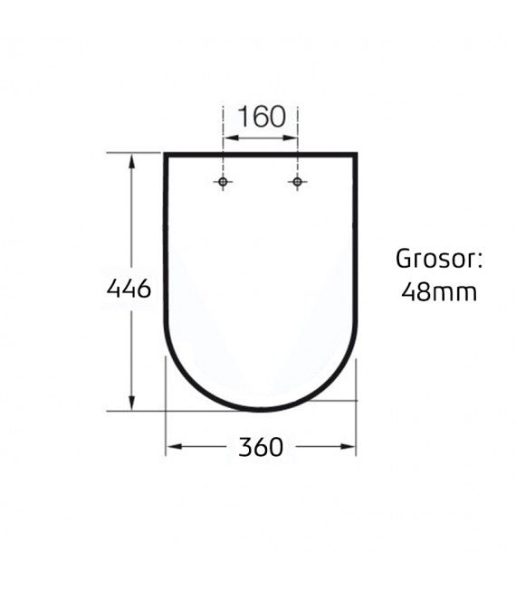 Roca - Asiento y tapa Victoria con bisagras acetálicas A801B6600B