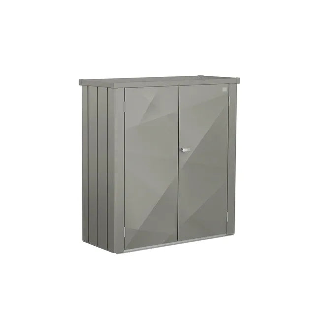 Biohort – Romeo Außenschrank ideal für Balkon und Terrasse in metallischem Quarzgrau