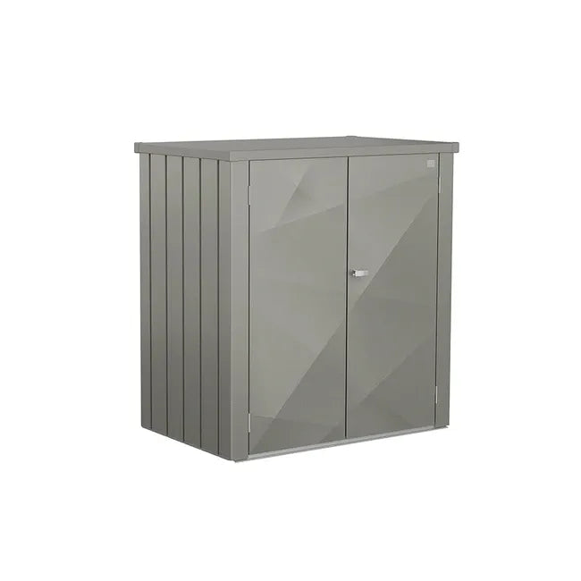 Biohort – Romeo Außenschrank ideal für Balkon und Terrasse in metallischem Quarzgrau