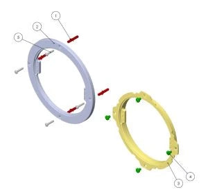 Reparieren von Kit, um die Lumiplus -Designprojektoren an andere Ø180 mm Nischen anzupassen