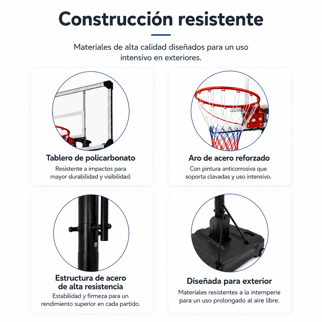 Canestro da Basket Portatile con Altezza Regolabile 2,45-3,05 m