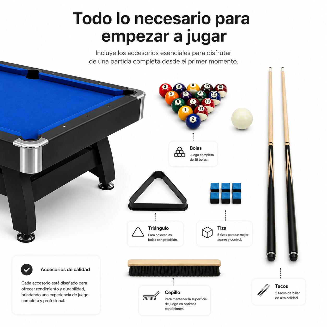 Amerikaanse pooltafel met automatische ballenretour
