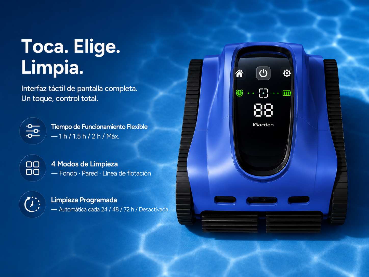 iGarden K-AI 80 zwembadrobot met dubbele AI-camera