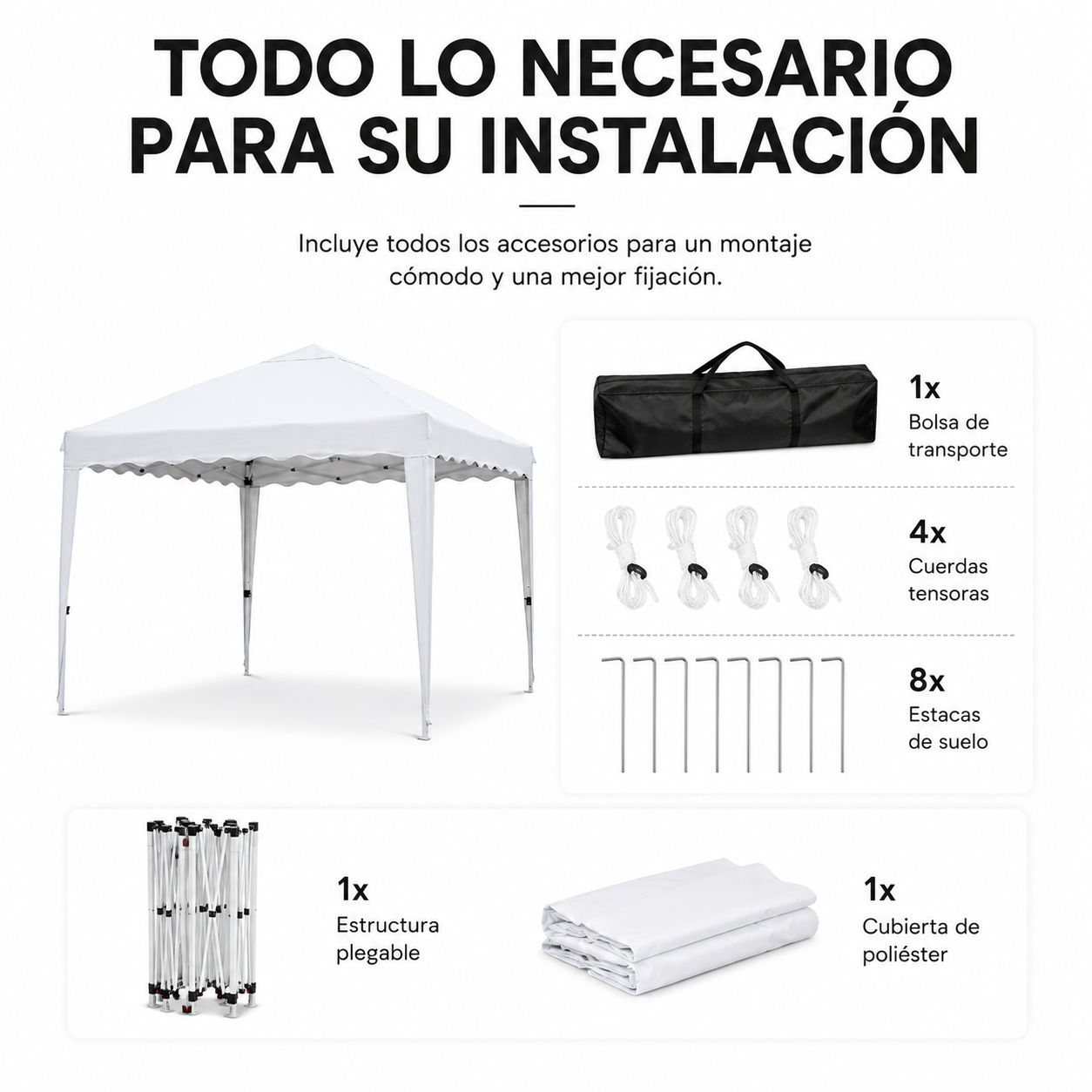 Waterdichte opvouwbare partytent 3x3 m