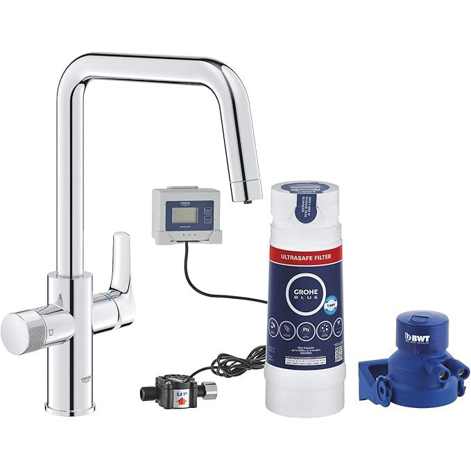 Grohe - Grifo de fregadero Blue Pure Start con filtro Ultrasafe cromo