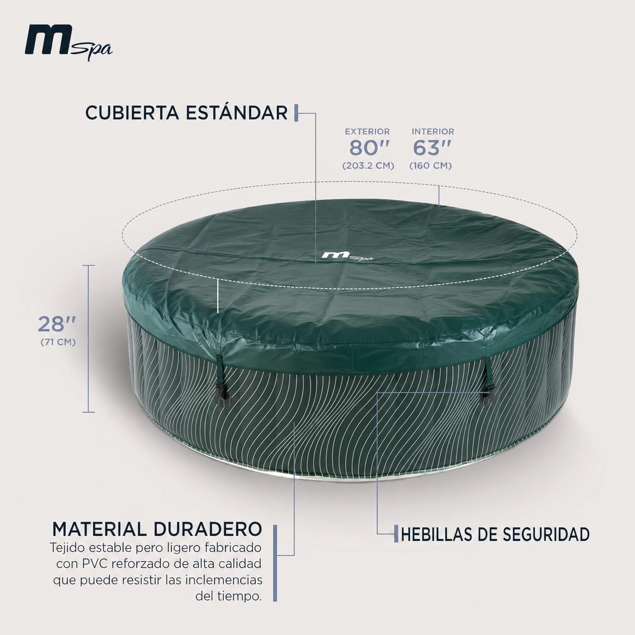 MSpa – Vasca idromassaggio gonfiabile circolare Meteor 4–6 persone