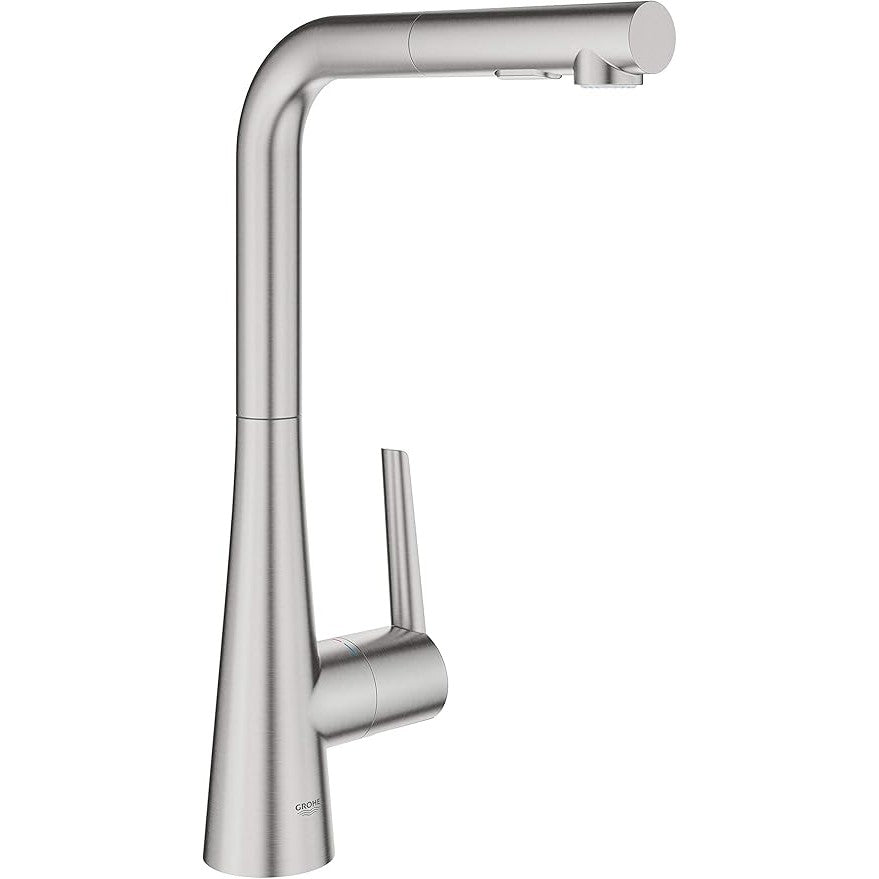 Grohe - Grifo de fregadero Zedra con ducha extraíble supersteel