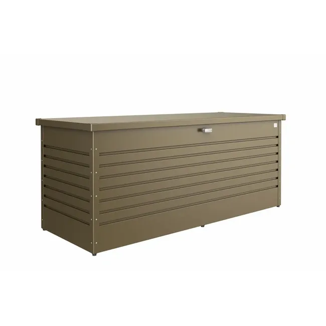 Biohort – Coffre de loisirs élégant et durable pour coussins de jardin en couleur bronze métallique